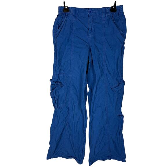 BDG Urban Outfitters Y2K Cargo Pants Mens Medium Blue Cotton Mid-Rise Straight - Picture 1 of 14